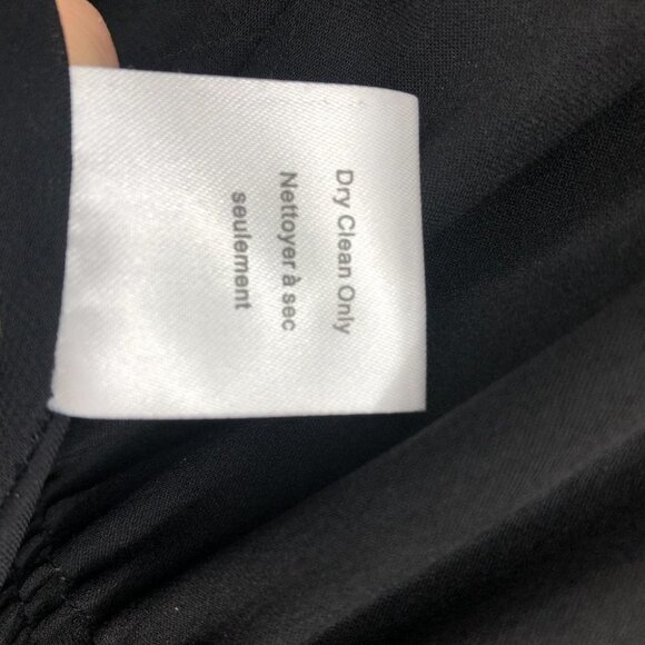 T. Babaton Aritzia Black Sleeveless  V-Neck Midi dress 100% Silk Medium - Picture 10 of 15